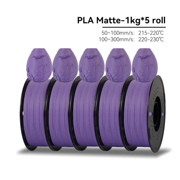 PLA Matt Filament, 1,75 mm Diameter, Miljövänligt Material,PLA Matt Lila