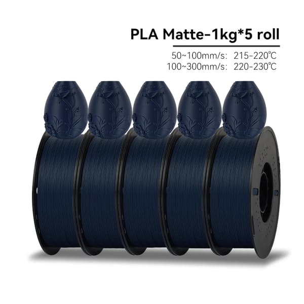 PLA Matte Filament, 1,75 mm Diameter, Miljøvenligt Materiale,PLA Mat Blå