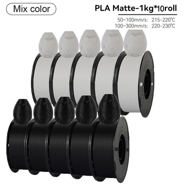 PLA Matt Filament, 1,75 mm Diameter, Miljövänligt Material,PLA Matt WT BK