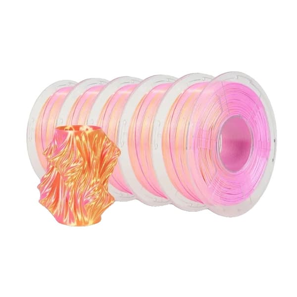 SUNLU 3D-printfilament, silkefinish, lav krympningsrate,DC Pink Gold