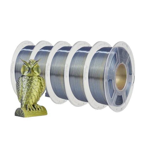 SUNLU Silke Filament, 1,75 mm Diameter, Miljövänlig, Dubbel/Tre Färger,SILK Svart Guld
