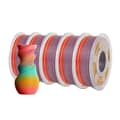 Miniatyrbillede 1 af 2: 3D Printfilament, SILK Regnbue, 1,1 KG Vægt, 1,75mm Diameter,PLA Regnbue 01-a