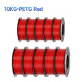 Miniatyrbild 2 av 2: 3D-utskriftsfilament, 1,75 mm diameter, 1 kg vikt,10KG PETG Röd