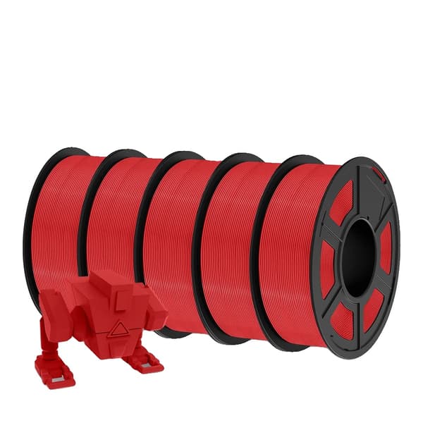 PLA Plus 3D-filament, 1,75 mm diameter, 1,1 kg vikt,PLA plus Röd 5st