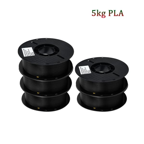 3D-skrivarfilament, 5 kg PETG, livliga färgalternativ,PLA 5kg Svart