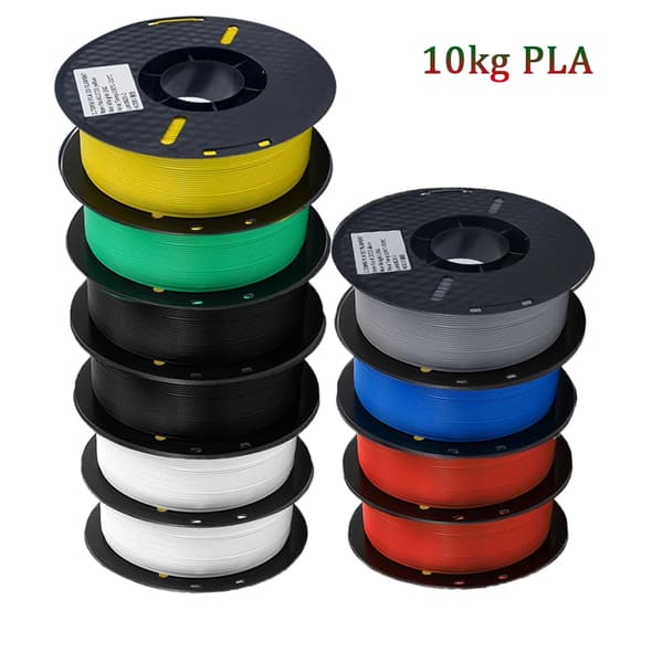 3D-printer filament, 5 kg PETG, livlige farvemuligheder,PLA 10kg Mix Farve A