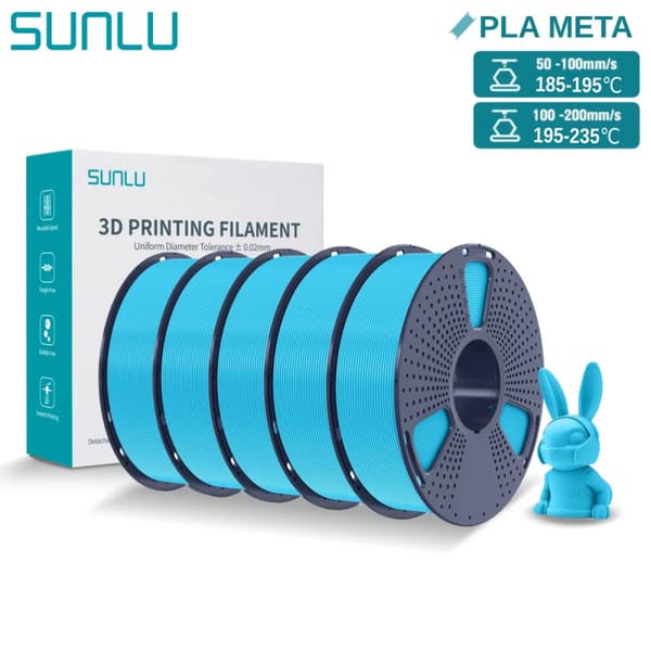 3D-utskrift filament, 1,75 mm diameter, 185-195°C utskriftstemperatur,5KG Himelsblå