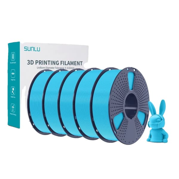 3D-utskrift filament, 1,75 mm diameter, 185-195°C utskriftstemperatur,5KG Himelsblå