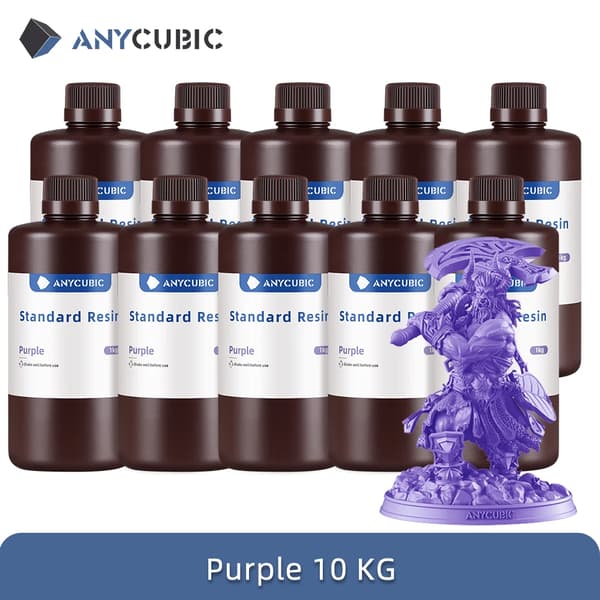 Anycubic 405nm UV-hartska, 10KG kapasiteetti, yhteensopiva LCD-tulostimien kanssa,10KG Purppura