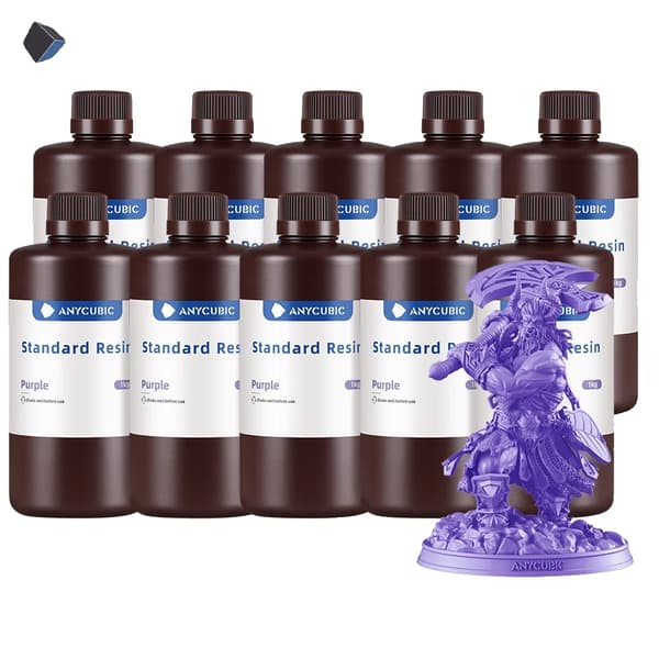 Anycubic 405nm UV-hartska, 10KG kapasiteetti, yhteensopiva LCD-tulostimien kanssa,10KG Purppura