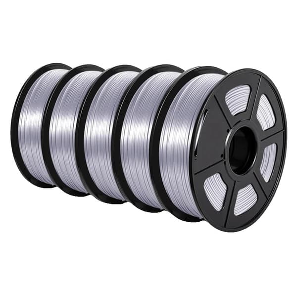 JAYO PLA+ SILK Filament, 1,75 mm Diameter, 5,5 kg Vægt,SILK Sølv 5.5KG