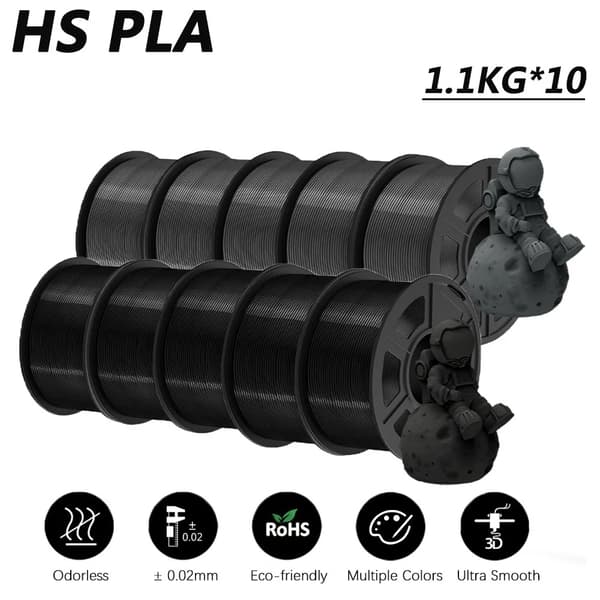Højhastigheds PLA Filament, Uden Lugt, Miljøvenlig, 1,75 mm Diameter,HS-PLA 5BK5GY