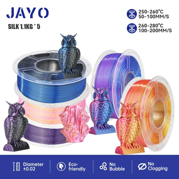 JAYO 3D Printer Filament, 1,75 mm Diameter, Miljøvenligt Materiale,SKDC-5MIX04