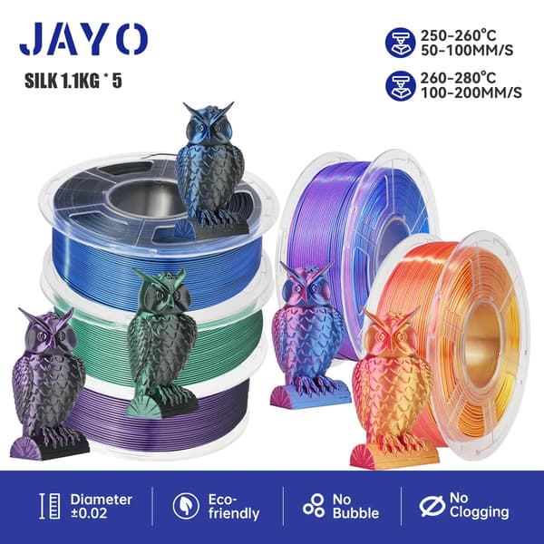 JAYO 3D Printer Filament, 1,75 mm Diameter, Miljøvenligt Materiale,SKDC-5MIX03