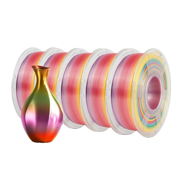 3D-utskrift filament, SILK Regnbåge, 1,1 KG vikt, 1,75 mm diameter,SILK Regnbåge 01