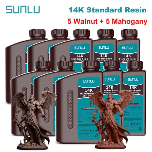 SUNLU 14K 3D-tulostushartsi, nopea kovettuminen, korkea tarkkuus, matala haju,14KST MAH WAL