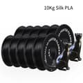 Miniatyrbild 2 av 2: Silk PLA-filament, 1,75 mm diameter, enkel utskriftstemperatur 200-230 °C,svart