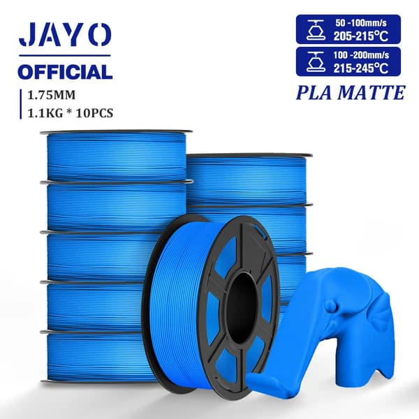 PLA Matt Filament, 1,75 mm Diameter, Slät Matt Yta,PLA YG Blå 11kg