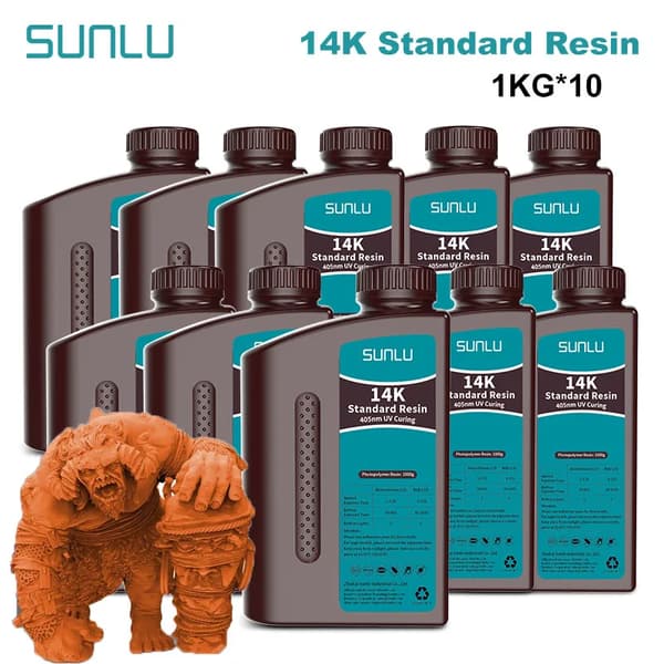 SUNLU 14K 3D Print Harpiks, Hurtig Hærdning, Høj Præcision, Lav Lugt,14K Standard rød voks