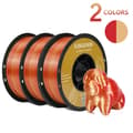 Miniatyrbild 2 av 2: Dual-Färg Silk PLA Filament, 1,75 mm Diameter, 3 kg Paketvikt,3 kg färg a