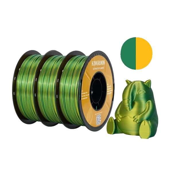 Dual-Färg Silk PLA Filament, 1,75 mm Diameter, 3 kg Paketvikt,3 kg färg E