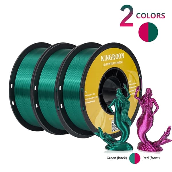 Dual-Färg Silk PLA Filament, 1,75 mm Diameter, 3 kg Paketvikt,3 kg färg c