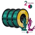 Miniatyrbild 2 av 2: Dual-Färg Silk PLA Filament, 1,75 mm Diameter, 3 kg Paketvikt,3 kg färg c