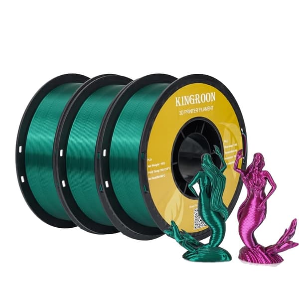 Dual-Färg Silk PLA Filament, 1,75 mm Diameter, 3 kg Paketvikt,3 kg färg c