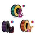 Miniatyrbild 2 av 2: Dual-Färg Silk PLA Filament, 1,75 mm Diameter, 3 kg Paketvikt,3 kg blandningsfärg 2