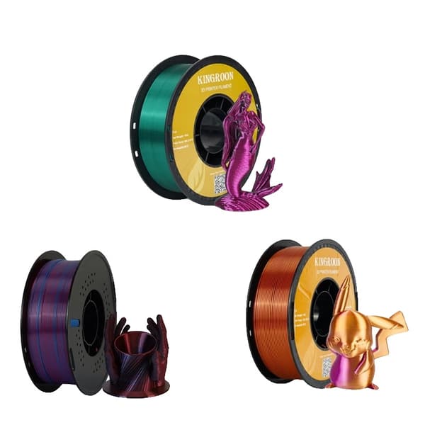 Dual-Färg Silk PLA Filament, 1,75 mm Diameter, 3 kg Paketvikt,3 kg blandningsfärg 2