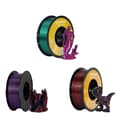 Miniatyrbild 1 av 2: Dual-Färg Silk PLA Filament, 1,75 mm Diameter, 3 kg Paketvikt,3 kg blandningsfärg 3