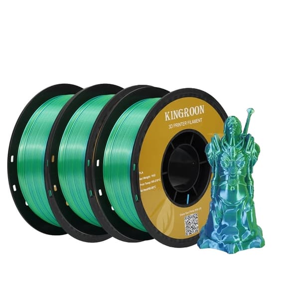 Dual-Färg Silk PLA Filament, 1,75 mm Diameter, 3 kg Paketvikt,3 kg färg B