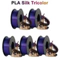 Miniatyrbild 2 av 2: PLA-filament, 1,75 mm diameter, tri-färgad silke,5KG Silk Tricolor B