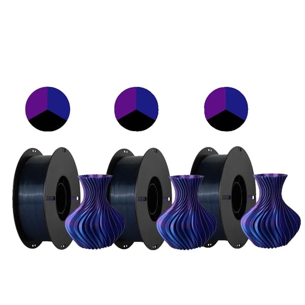 PLA-filament, 1,75 mm diameter, tri-färgad silke,3KG Silk Tricolor C