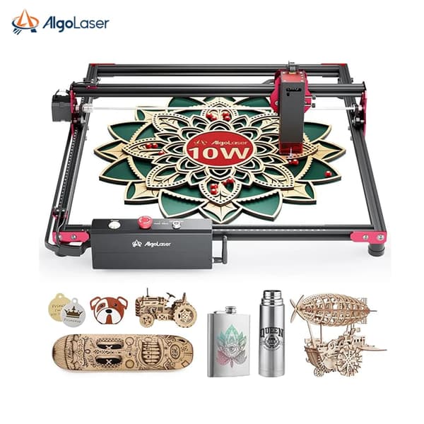 Lasergravemaskine, 10W effekt, 400 x 400 mm graveringsoverflade,AlgoLaser 10W