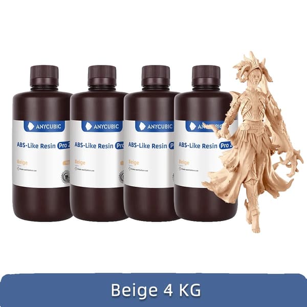 Anycubic 3D Harpiks, Tilgængelig i Forskellige Farver, Høj Præcision til LCD-Print,Beige-4 kg
