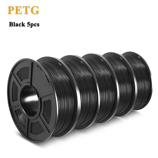 3D-printer filament, 1,75 mm diameter, miljøvenligt materiale,PETG Black 5