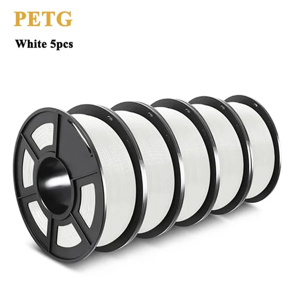 3D-printer filament, 1,75 mm diameter, miljøvenligt materiale,PETG White 5