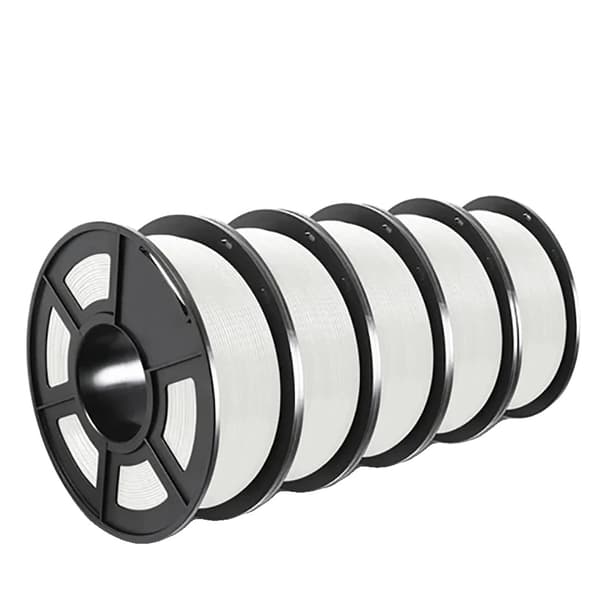 3D-printer filament, 1,75 mm diameter, miljøvenligt materiale,PETG White 5