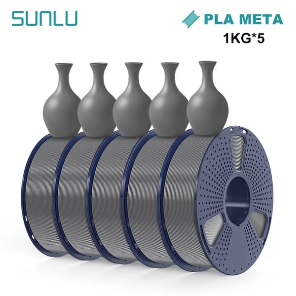3D Printfilament, 1KG Rulle, Høj Præcision,META grå
