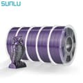 Miniatyrbillede 2 af 2: SUNLU Silke Filament, 1,75 mm Diameter, Miljøvenlig, Dobbelt/Tre Farver,SILKE Sort Lilla