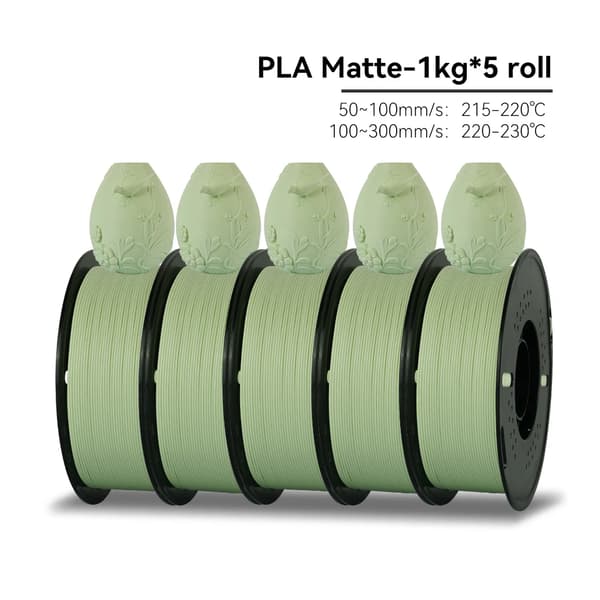 PLA Matt Filament, 1,75 mm Diameter, Miljövänligt Material,PLA Matt Grön
