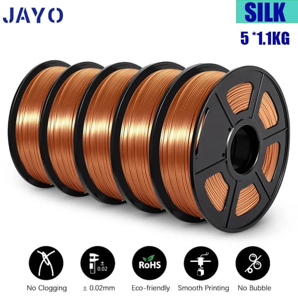 JAYO PLA+ SILK Filament, 1,75 mm Diameter, 5,5 kg Vikt,SILK Koppar 5.5KG