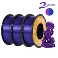 Miniatyrbild 2 av 2: Dual-Färg Silk PLA Filament, 1,75 mm Diameter, 3 kg Paketvikt,3KG Färg G