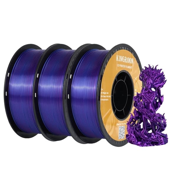 Dual-Färg Silk PLA Filament, 1,75 mm Diameter, 3 kg Paketvikt,3KG Färg G