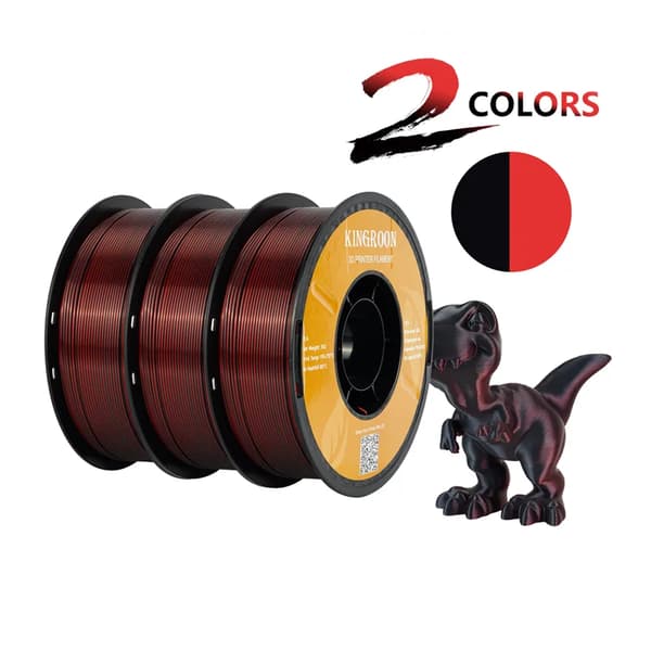 Dual-Color Silk PLA Filament, 1,75 mm Diameter, 3 kg Pakkevægt,3KG Farve K
