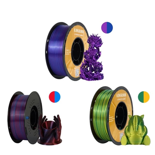 Kaksivärinen silkki-PLA-filamentti, 1,75 mm halkaisija, 3 kg pakkauspaino,3KG Sekoitus Väri 4