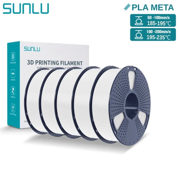 3D-utskrift filament, 1,75 mm diameter, 185-195°C utskriftstemperatur,5KG Vit