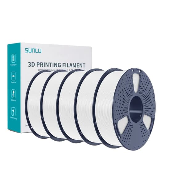3D-utskrift filament, 1,75 mm diameter, 185-195°C utskriftstemperatur,5KG Vit