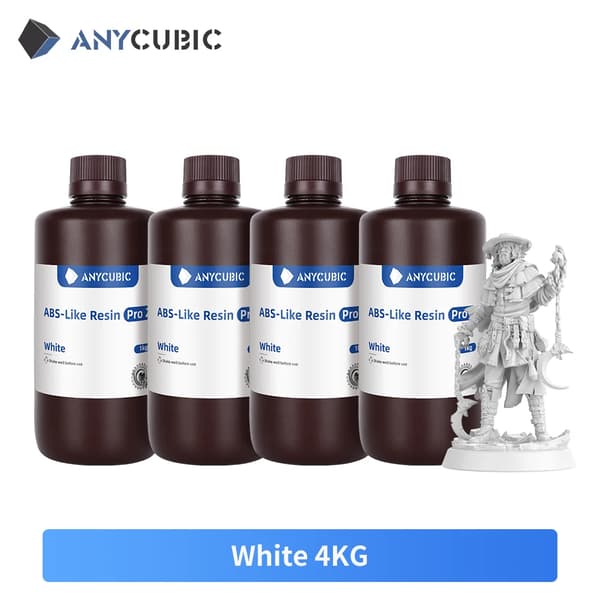 3D-skrivarharpiks, hög UV-motståndskraft, utmärkta mekaniska egenskaper,Vit-4kg
